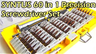 SYNTUS 60 in 1 Precision Screwdriver Tool Set Review [upl. by Eahsram]