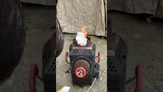 This stove can ignite in just 1 minute fire woodstove campingstove outdoorstove burningstove [upl. by Ludwog91]