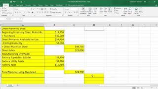 Managerial Accounting  Cost of Goods Manufactured Exercise  Severson [upl. by Polky89]