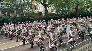 The Massed Bands of HM Royal Marines Beating Retreat Rehearsal 2024 [upl. by Aietal]