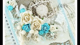 Shabby Chic Calendar Cover with Scrapiniec Chipboards  Tutorial [upl. by Bertelli]