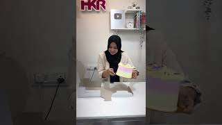 How to make Tall cake box  cake box kaise banae HKR academy daughter  tier cake decorating [upl. by Nnyled84]