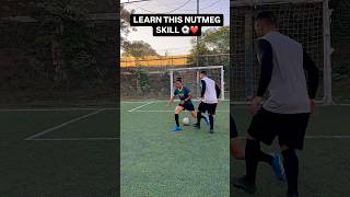 LEARN THIS NUTMEG SKILL ⚽️❤️football learnfootball soccer panna nutmeg ronaldo messi [upl. by Sirk583]