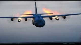 Great Aerial Footage of C130 Firing Flares Over Lake Ontario [upl. by Barrada]