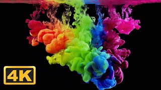 Abstract Liquid V  4 1 Hour 4K Relaxing Screensaver for Meditation Amazing Fluid Relaxing Music [upl. by Sherar]