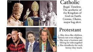 Protestantism vs Catholicism  Meme [upl. by Llednil]