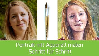 Ein Portrait Gesicht mit Aquarell Schritt für Schritt malen lernen [upl. by Swen]