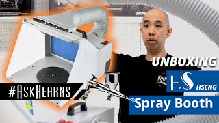 Unboxing the HS Hseng Spray Booth with LED Lights and Extractor Fans  askHearns [upl. by Aixela]