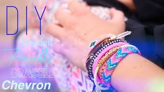 DIY  BRACELET BRESILIEN AVEC PERLES  BEADED FRIENDSHIP BRACELET CHEVRON english subs [upl. by Pavior]