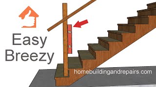 Easiest Method Possible To Measure Height Of Stairway Guardrail  Building Codes [upl. by Kemme]