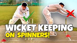 WICKET KEEPING ON SPINNER  WICKET KEEPING DRILLS FOR BEGINNERS [upl. by Rednal]