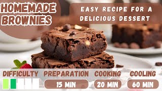 HOMEMADE CHOCOLATE BROWNIES Easy Recipe for a Delicious Dessert [upl. by Zigrang]