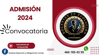 CONVOCATORIA ADMISIÓN 2024 [upl. by Eliak72]