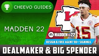 MADDEN NFL 22  Big Spender amp Deal Maker  Achievement  Trophy Guide Xbox 90 Signings [upl. by Ynnot174]