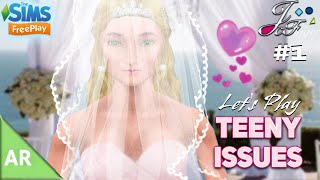 Sims FreePlay 🚨🎬AR  SE2 Ep 1  LET’S PLAY TEENY ISSUES  💍 WEDDING DAY [upl. by Shipley]