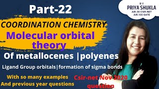 Molecular orbital theory of metallocenesligand field theory of polyene complexes [upl. by Hannahsohs]