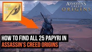 How To Find All 25 Papyri in Assassins Creed Origins [upl. by Atlee798]