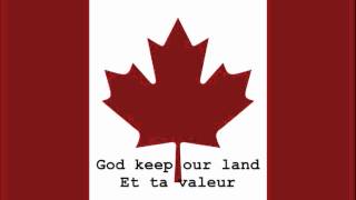 National Anthem of Canada Instrumental with lyrics [upl. by Zolly660]