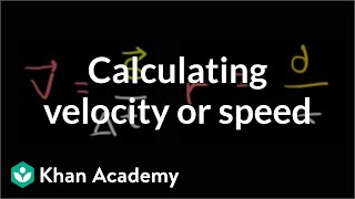 Calculating average velocity or speed  Onedimensional motion  Physics  Khan Academy [upl. by Ylloj]