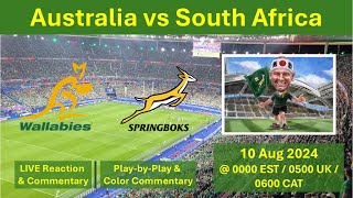 Australia vs South Africa  The Rugby Championship  10 Aug 2024 [upl. by Romy]