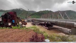 Horrifying Scene  Free floating barge barge hits The bridge [upl. by Hamlani47]