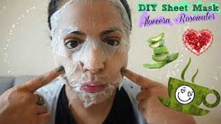 DIY Sheet Mask Relaxing Aloe vera Face Mask [upl. by Zigrang]