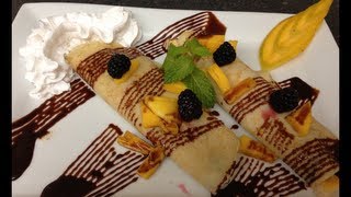 Crepas de Mango Con Crema Receta [upl. by Noemis]