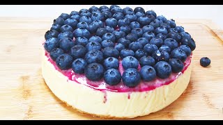 New York Cheesecake Heidelbeerkuchen Käsekuchen Rezept Quarkkuchen Blaubeerkuchen selber machen [upl. by Flosi650]