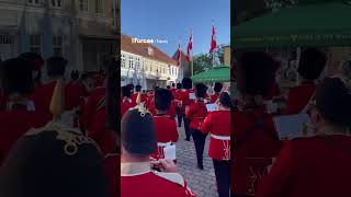 Mercian​​​​​​​ and Fusilier Band bring the noise to the streets of Denmark [upl. by Sutherland]