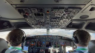 Transavia 737 Cockpit landing Malaga [upl. by Leland]