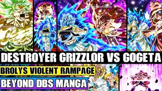 Beyond Dragon Ball Super Super Saiyan Blue Gogeta Vs Grizzlor Vs Broly All Out Battle Royale Ensues [upl. by Cand]