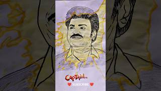 Captain Vijayakanth ❤️ 👑 Loveable art 🥰💥KannaPinnaArts shortsfeed shorts tamil captain love [upl. by Tine]