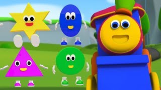 Formen gehen rollen  Bob Zug  formt Lied für Kinder  Verwendung von Formen  Shapes Go Rolling [upl. by Ardnekal]