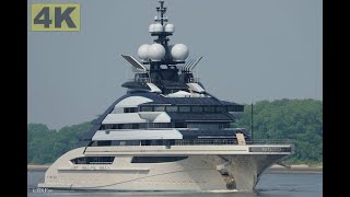 NORD  Lürssen Super Yacht  4K  back from Gibraltar  Shipspotting Oberhammelwarden  4K VIDEO 👍🏻 [upl. by Ashraf]