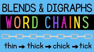 Blends amp Digraphs Word Chains  Word Ladders [upl. by Ennaeed312]