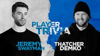 SAP Player Trivia Jeremy Swayman vs Thatcher Demko [upl. by Eramal81]