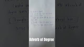 Definition of Adverb of Degree shorts adverbofdegree definition [upl. by Nicko398]