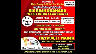 BIG BASH DHAMAKA TENNIS CRICKET TOURNAMENT 2024  DAY 1 [upl. by Artemus471]