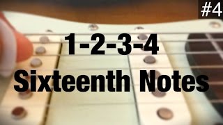 4 TECHNIQUE GUITAR LESSON 1234 Sixteenth Notes [upl. by Eitnom123]