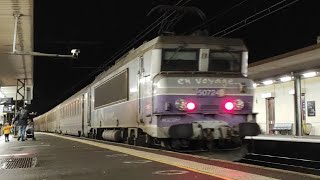 Départ puissant dun Corail Bourgogne et dune BB7200 🔊 [upl. by Nanji]