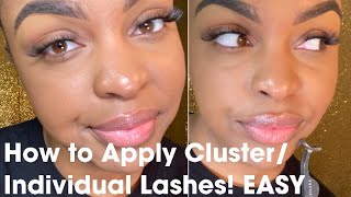 SUPER EASY IndividualCluster Lash Application Tutorial [upl. by Roldan]