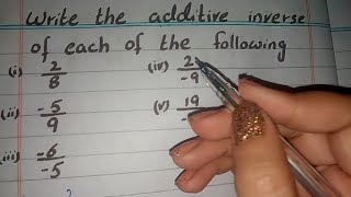 Write the Additive Inverse of each of the following 28 59 65 29 1916 class 8 HindiUrdu [upl. by Naffets]