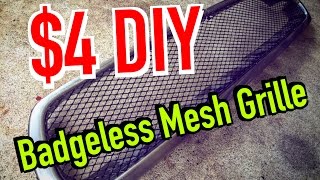 How to make your own Mesh grille  badge less grill  4 DIY  Dirtcheapdaily  Ep19 [upl. by Ennaed]