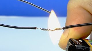 How To Solder Wires With Lighter [upl. by Roman]