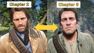 How Arthur Morgans face changes throughout the story of Red Dead Redemption 2 [upl. by Ssidnac]