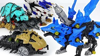 Zoids Wild ZW16 beast Hunter Wolf Wild Liger VS ZW17 Catalga dinosaur Death Rex DuDuPopTOY [upl. by Attikin]