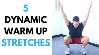 5 Dynamic WarmUp Stretches To Do Before a Workout  JOETHERAPY [upl. by Nilcaj]