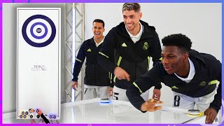 VALVERDE LUCAS Y TCHOUAMENI compete in SKIN CURLING  REAL MADRID [upl. by Jon]