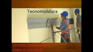 Instalação de molduras de isopor EPS para fachadas  Tecnomoldura [upl. by Charles]