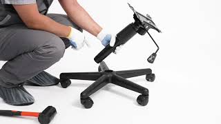 How to dismantle Swivel Office Chair legs  Disassembling a Swiveling Office Chair Base [upl. by Fitton]